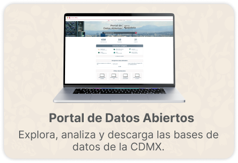 Open Data Portal. Explore, analyze and download the databases of the CDMX.